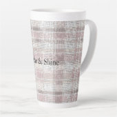Tasse Latte Fille Pink Plaid Sparkle (Angle droit)