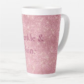 Tasse Latte Fille Rose Bourgogne Glitzy Étincelle (Angle droit)