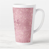 Tasse Latte Fille Rose Bourgogne Glitzy Étincelle (Droite)