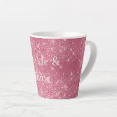 Tasse Latte Fille rose Glitzy Étincelle (Angle droit)
