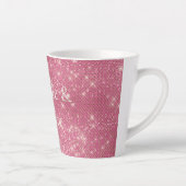 Tasse Latte Fille rose Glitzy Étincelle (Droite)