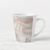 Tasse Latte Fille rose or parties scintillant nom de marbre pe (Droite)