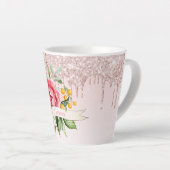 Tasse Latte Fils à rousse rose nom de gouttes (Angle droit)