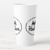 Tasse Latte Fir Trees Oval Design ID304 (Devant)