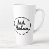 Tasse Latte Fir Trees Oval Design ID304 (Droite)