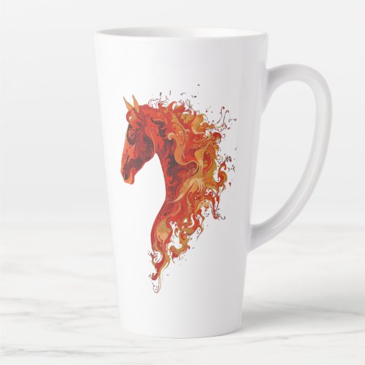 Tasse Latte Fire Horse (Droite)