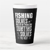 Tasse Latte Fisher Fishing Solves Most Of My Problems (Devant)