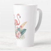 Tasse Latte Flamant Avec Fleurs (Angle droit)