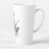 Tasse Latte Flamant Avec Fleurs (Droite)