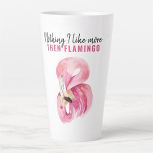 Tasse Latte Flamant rose d'aquarelle rose exotique moderne Cad