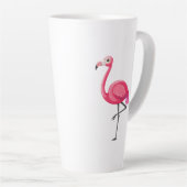 Tasse Latte Flamant Rose de Style Cartoon (Angle droit)