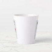 Tasse Latte Flamant rose et parasol (Devant)