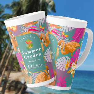 Tasse Latte Flamant rose Garden Turquoise