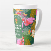 Tasse Latte Flamant rose Garden Vert foncé (Angle droit)