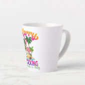 Tasse Latte Flamant rose Noël En Juillet | Flamant rose tropic (Angle droit)