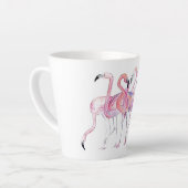 Tasse Latte Flamant rose rose latte Musique (Angle gauche)