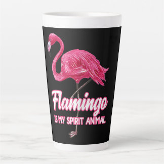 Tasse Latte Flamant rose Spirit Animal Tropical Oiseaux Fans