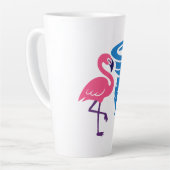 Tasse Latte Flamant rose Tornado Bold Art Graphique moderne (Angle gauche)