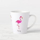 Tasse Latte Flamants mignons et calligraphie (Droite)