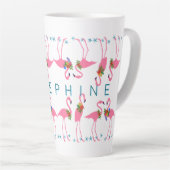 Tasse Latte Flamants roses de grande taille (Angle droit)