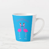 Tasse Latte Flamants roses lesbiennes de Noël Flamant rose Bel (Droite)