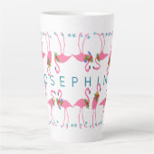 Tasse Latte Flamants roses rassemblés haut (Devant)