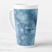 Tasse Latte Flambeaux blancs d'hiver Noël (Angle gauche)