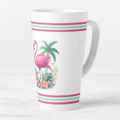 Tasse Latte Flamingo rose tropicale/Floride (Angle droit)