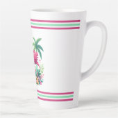 Tasse Latte Flamingo rose tropicale/Floride (Droite)