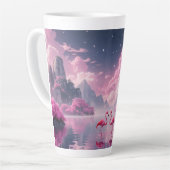 Tasse Latte Flamingos dans un monde de rêve (Angle gauche)