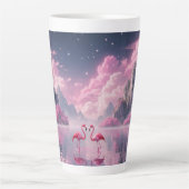Tasse Latte Flamingos dans un monde de rêve (Devant)