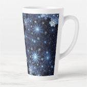 Tasse Latte Flammes de neige bleu hivernal (Droite)