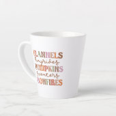 Tasse Latte Flannings Bonfires Citrouille (Angle gauche)