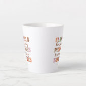 Tasse Latte Flannings Bonfires Citrouille (Devant)