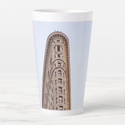 Tasse Latte Flatiron Building New York City (Devant)