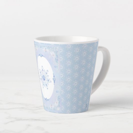 Tasse Latte Flèche de neige bleu glace (Angle droit)