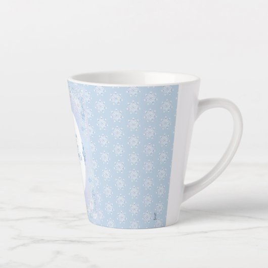 Tasse Latte Flèche de neige bleu glace (Droite)