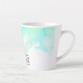 Tasse Latte Flèches Abstraites vert et bleu (Droite)