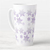 Tasse Latte Flèches de neige pourpres (Angle gauche)