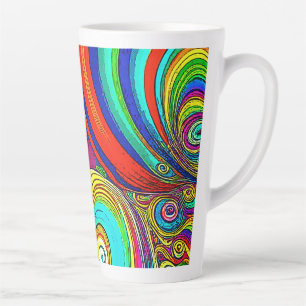 Tasse Latte Flèches Super colorées arc-en-ciel