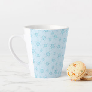 Tasse Latte Fléchettes de neige, Bleu glacé, Fléchettes de nei