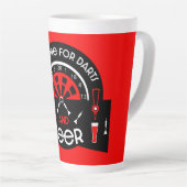 Tasse Latte Fléchettes de pub classiques (Angle droit)