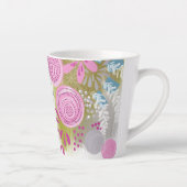 Tasse Latte Fleur Abstrait Moderne (Droite)