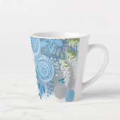 Tasse Latte Fleur abstrait moderne (Droite)