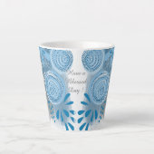 Tasse Latte Fleur abstrait moderne (Devant)