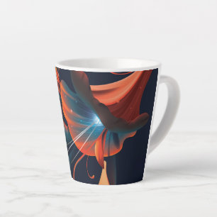 Tasse Latte Fleur artistique Abstraite