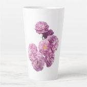 Tasse Latte Fleur avec grâce - Design Rose élégant (Devant)