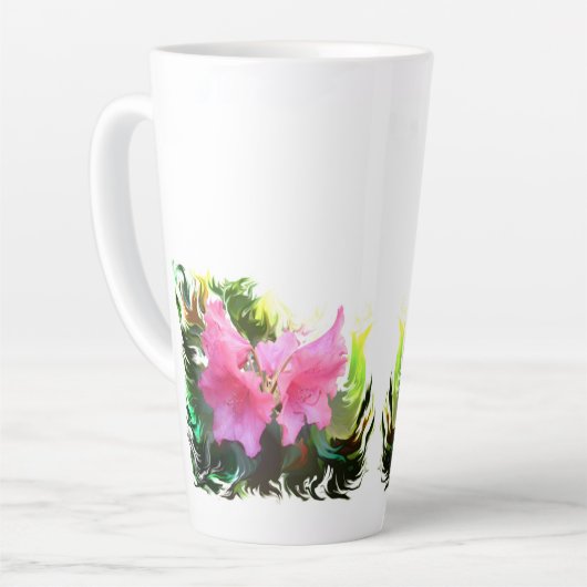 Tasse Latte Fleur azalée (Angle gauche)