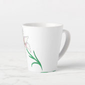 Tasse Latte Fleur blanche (Angle droit)
