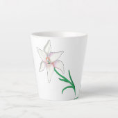 Tasse Latte Fleur blanche (Devant)